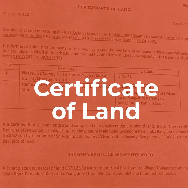 Certificate of Land